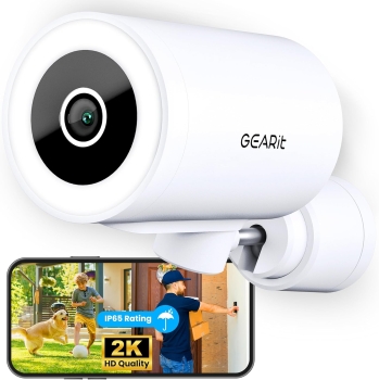 Cámara de seguridad hd 2k con visión nocturna a color