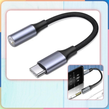 Adaptador de audio tipo c a auxiliar jack 3.5mm