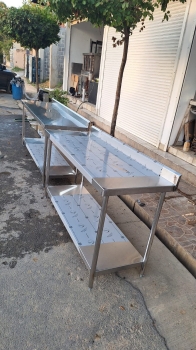 Mesas de trabajo en acero inoxidable calibre 16