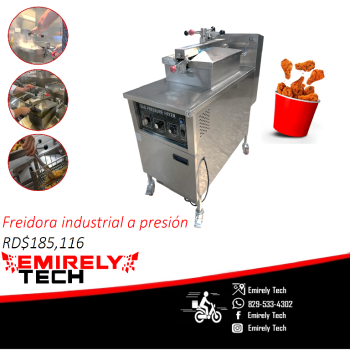Freidora a presion industrial de gas pollo papas carne