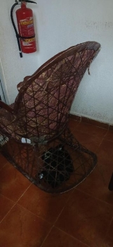 Juego de 4 mecedoras en fibra de vidrio