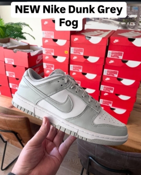Tenis sneakers nike dunk low grey fog originales teni