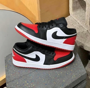 Sneakers tenis teni nike air jordan 1 low bred toe original originales