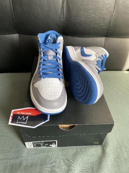 Tenis sneakers teni nike air jordan 1 mid true blue originales 2k26