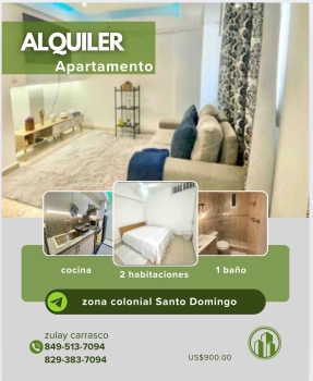 Alquiler – apartamento en la zona colonial