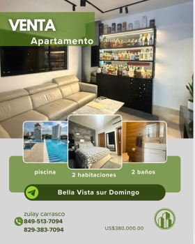 Apartamento tipo loft en venta – bella vista sur santo domingo próximo
