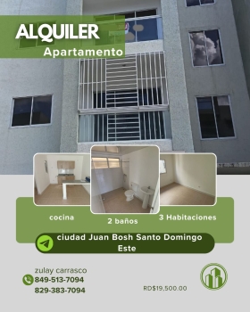 Apartamento en alquiler – ciudad juan bosch santo domingo este