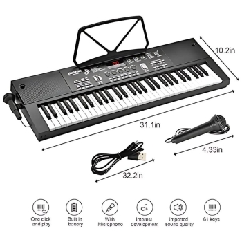 Piano con microfono  en la vega
