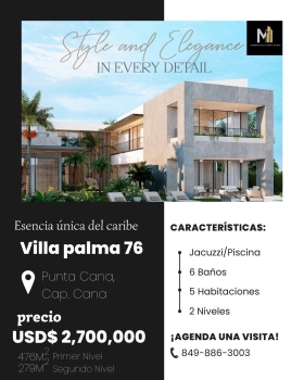 Vendo villa palma 76 ubicado en punta cana
