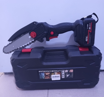 Mini motosierra de mano inalambrica 1 bateria 48v
