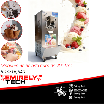 Maquina de helado duro de 20 litros helado duro fruta cremoso tarros