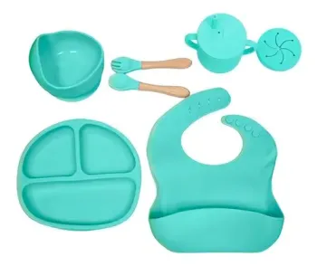 Set de alimentación de silicon para niños