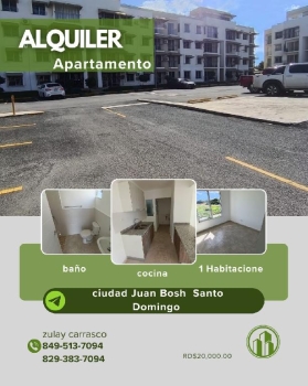 Alquiler  ciudad juan bosch residencial palmeras santo domingo este  p
