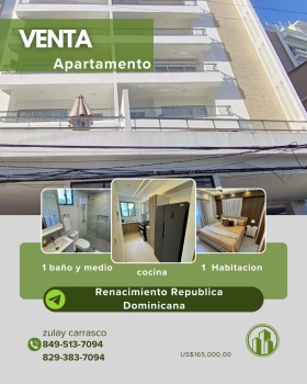 Apartamento en venta – renacimiento próximo a la av. 27 de febrero san