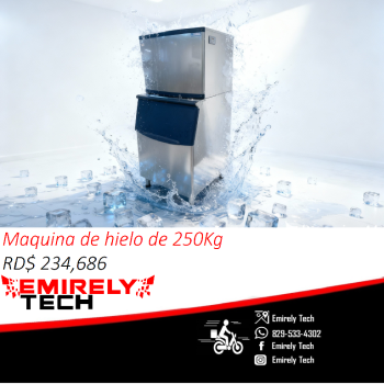 Dispensadora generadora de hielo de 250kg al dia