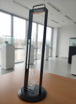 Soporte exhibidor para cerradura inteligente modelo hs-slf1