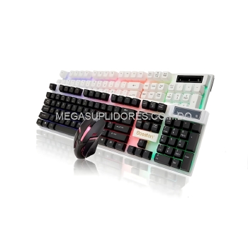  teclado y mouse retroiluminado bosston 8310 