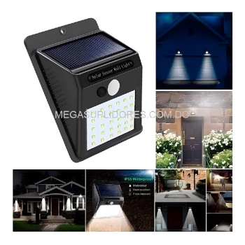  luz solar led  lámpara recargable con sensor de movimiento