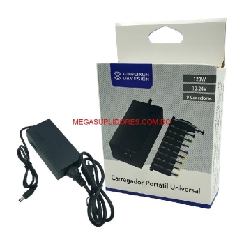  cargador universal para laptops 120w ajustable fuente universal