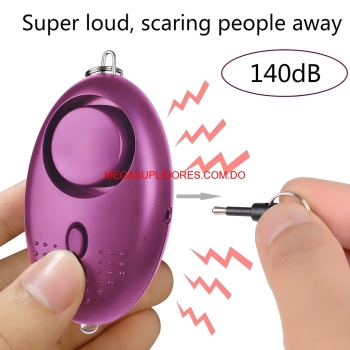  llavero alarma personal de seguridad 140db con luz estroboscópica