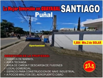 Vendo solar 1884 mts.2 con varios negocios dentro en guayabal puñal sa