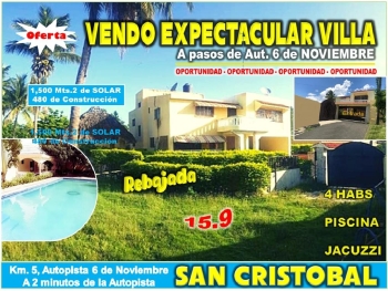 El mejor negocio invierta en esta villa en san cristobal aut. 6 de nov