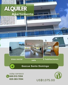 Apartamento en renta gazcue santo domingo