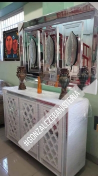 cuadro decorativo moderno plateado