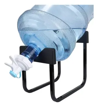 Porta botellon metálico con dispensador de agua negro