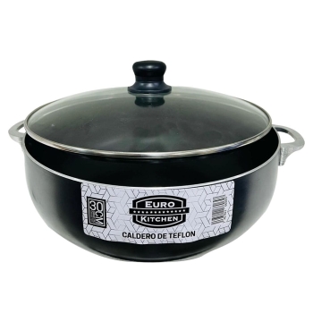 Olla de teflon con tapa de cristal  en santo domingo norte