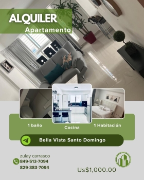 Alquiler de apartamento en bella vista santo domingo