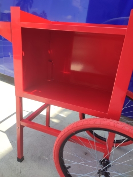 Carrito de maquina de palomitas  medidas.. ancho 38cm/ largo 95cm/ alt