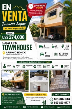 Tu oportunidad en venta casa en arroyo hondo sto dgo