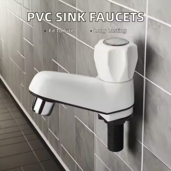Grifo de baño de plástico abs para agua fría grifo cromado - blanca pa