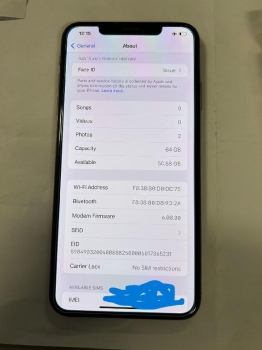 Iphone xs max 64gb dorado no face id desloqueado de fabrica