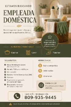 Se busca empleada domestica