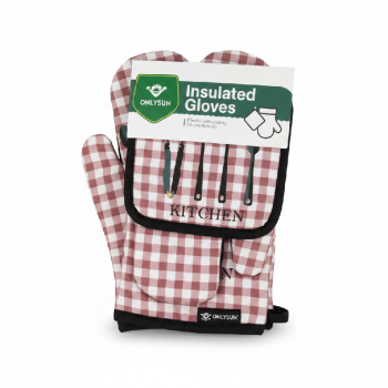 Guantes de cocina a cuadros