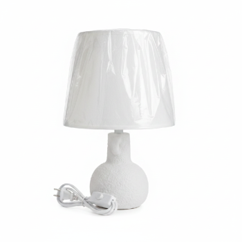 Lámpara de mesa de cerámica 1 15 15c 15cm blanc g gri gris