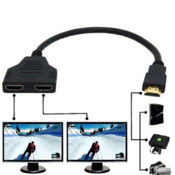 Cable splitter divisor hdmi de 1 a 2 puertos