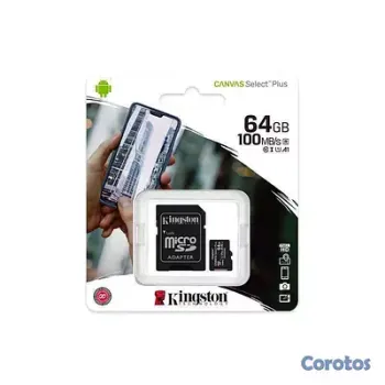 Memoria micro sd 64gb kingston clase 10 100mb/s