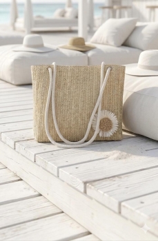 Bolso playero tejido