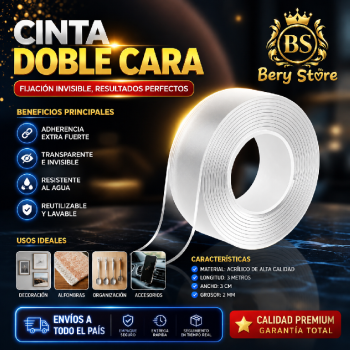 Cinta doble cara transparente adhesiva premium  cinta adhesiva doble c