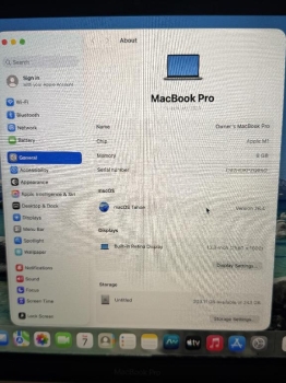 Macbook pro m1 de 13 2020 8gb 256gb