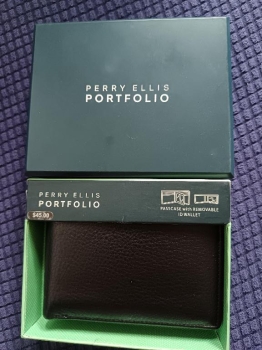 Cartera de hombre perry ellis portafolio nueva en su caja 2500 pesos