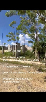 Mejora con titulo en venta villa mella 3-hab 2-b res metropolis sdn