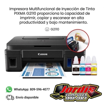 Impresora canon multifuncional de inyección de tinta pixma g2110
