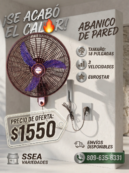 Abanicos de 18 pulgadas para pared