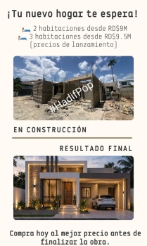 casas de 1 nivel en construccion y en venta. no pierdas esta oportuni
