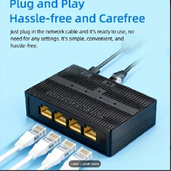 Switch hub ethernet 4-1 puerto rj45
