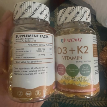 Suplemento dietético de vitamina d3 k2 de la marca menxi 120 sotfgel